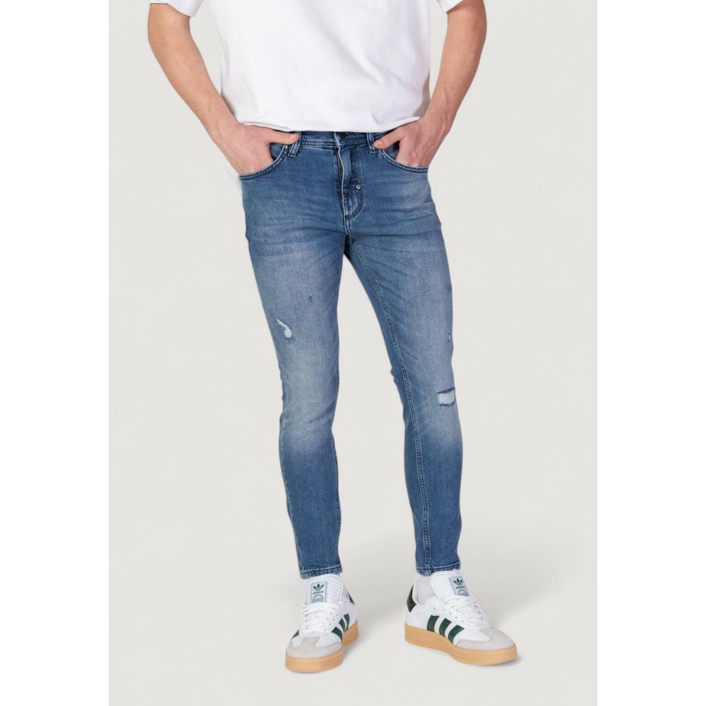 Antony Morato Blue Cotton Skinny Jeans - Eljoys Fashion 