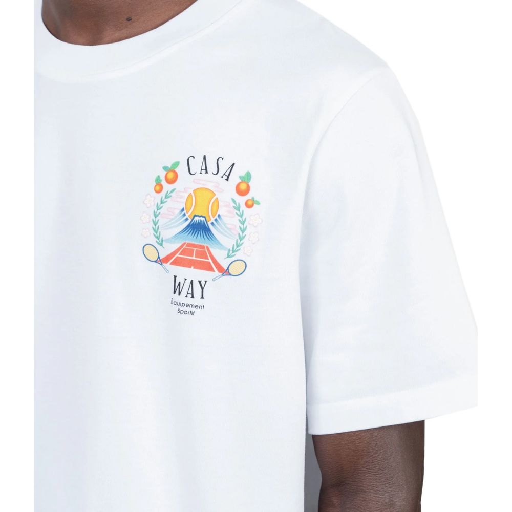 Casablanca White Cotton T-Shirt Casablanca