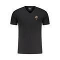 Black cotton men's T-shirt by Aeronautica Militare featuring a stylish design and comfortable fit.