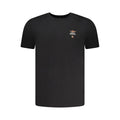 Black cotton men's T-shirt by Aeronautica Militare, featuring a casual fit and subtle branding on the front.