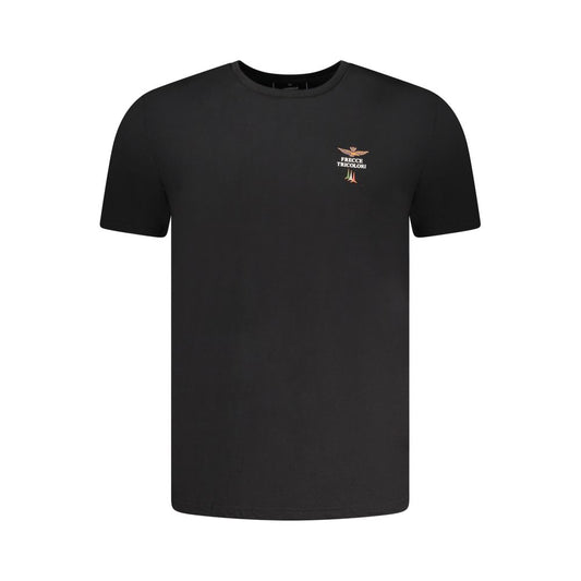 Aeronautica Militare Black Cotton Men's T-Shirt Aeronautica Militare