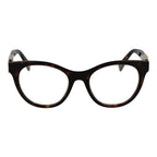 Elegant brown acetate glasses frames by Tod's, featuring a sleek design and clear lenses for stylish eye wear.