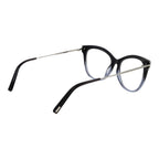 Black acetate glasses frames by Tod's with sleek design and clear lenses, showcasing modern eyewear style.