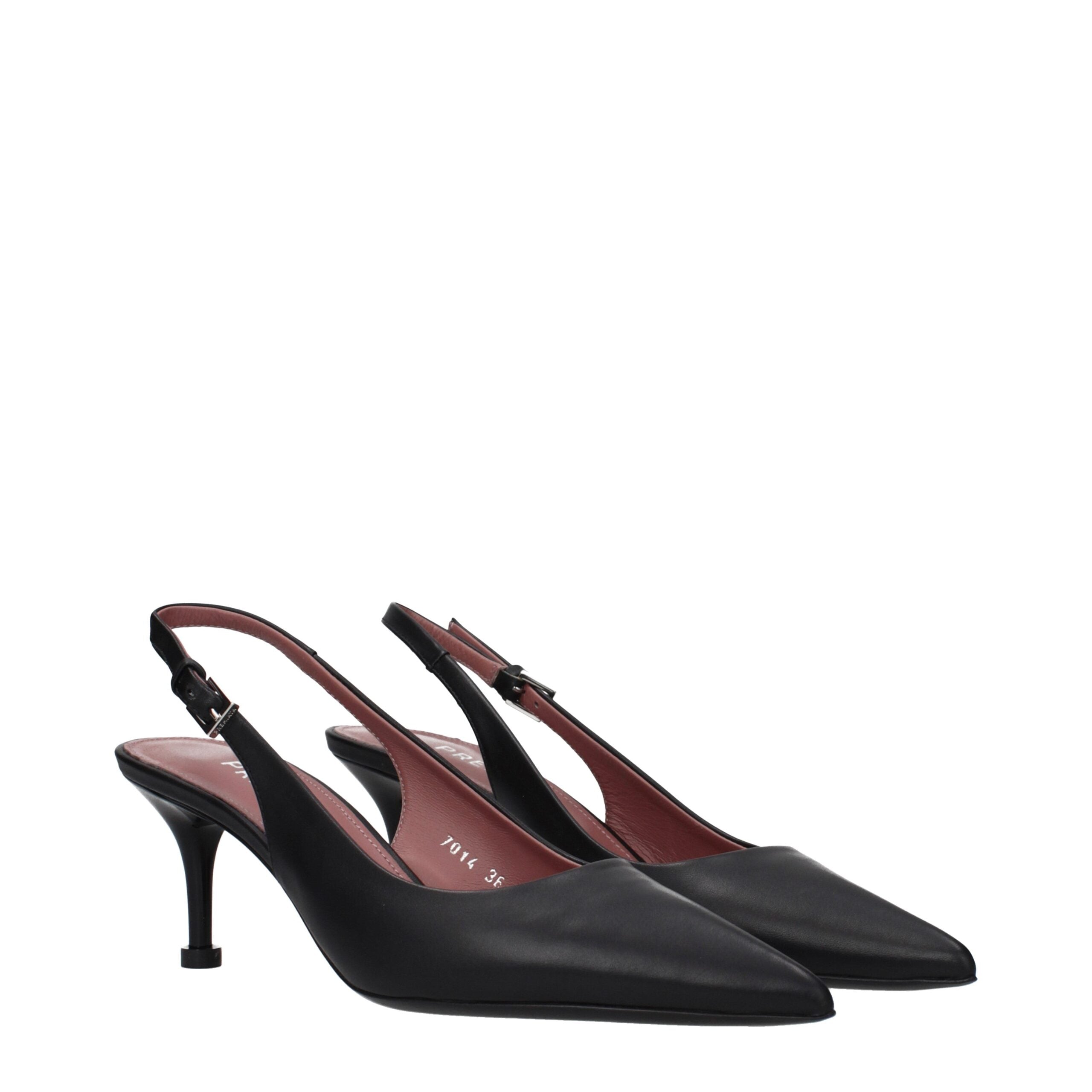 Premiata Black Leather Platform Pumps Premiata