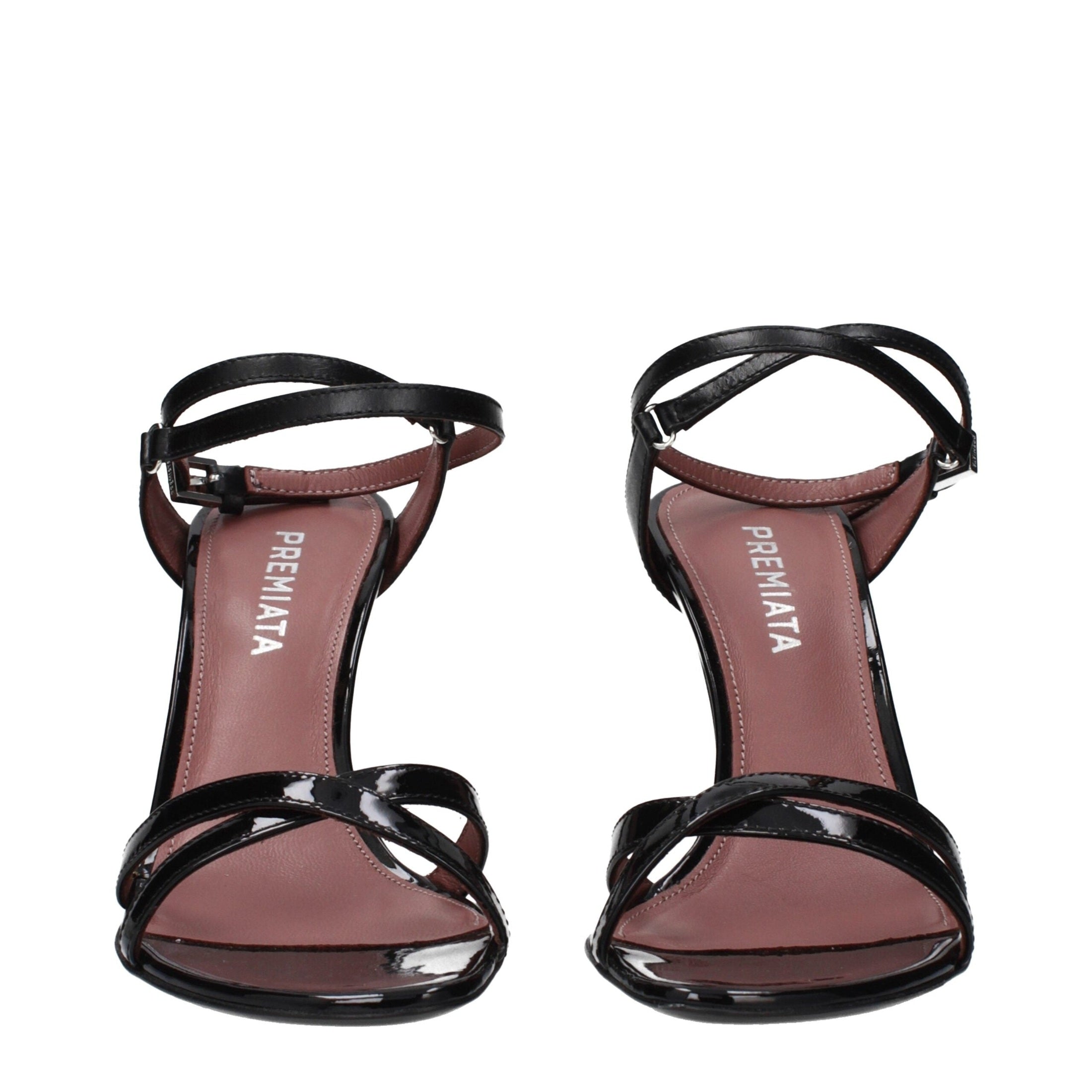 Premiata Black Leather Stiletto Heel Sandals Premiata