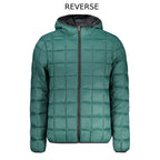 Norway 1963 black polyester men's reversible jacket with stand-up collar and zip closure, showcasing both sides.