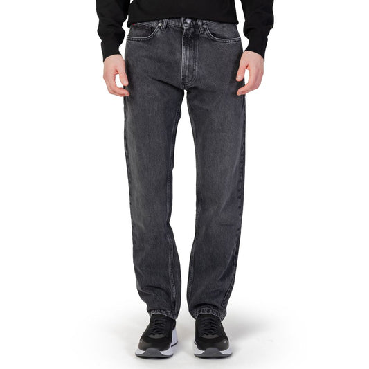 Hugo Boss Black Cotton Relaxed Fit Jeans Hugo Boss