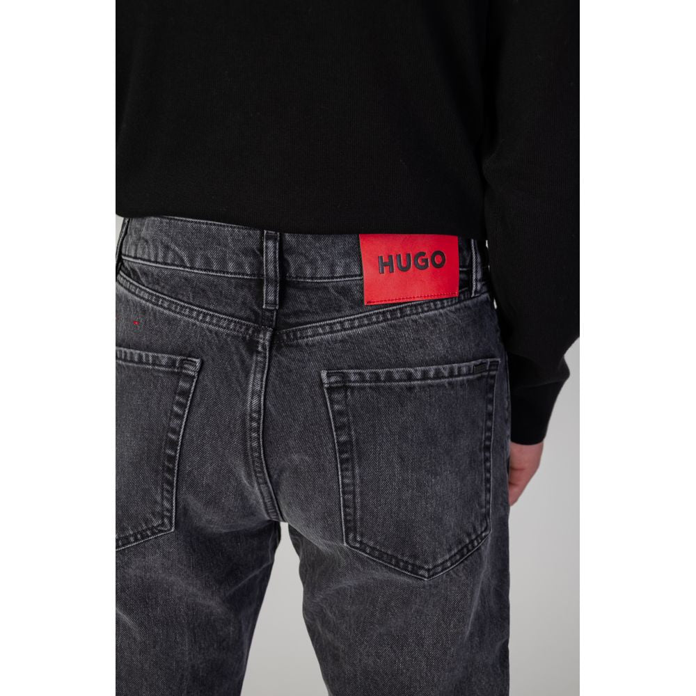 Hugo Boss Black Cotton Relaxed Fit Jeans Hugo Boss