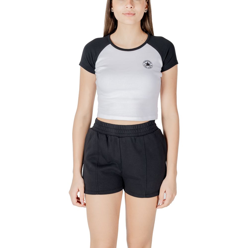 Converse Black And White Cotton T-Shirt Converse