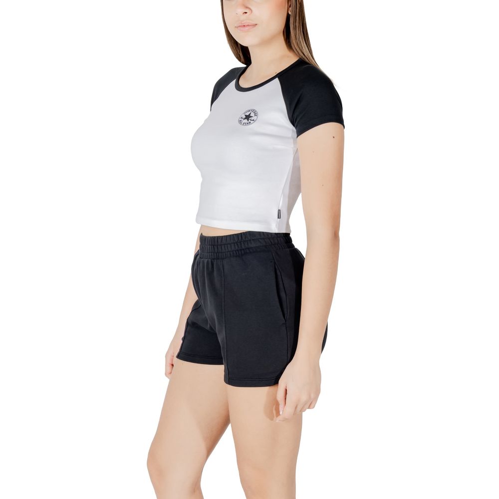 Converse Black And White Cotton T-Shirt Converse