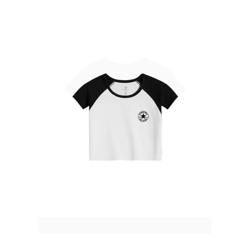 Converse Black And White Cotton T-Shirt Converse