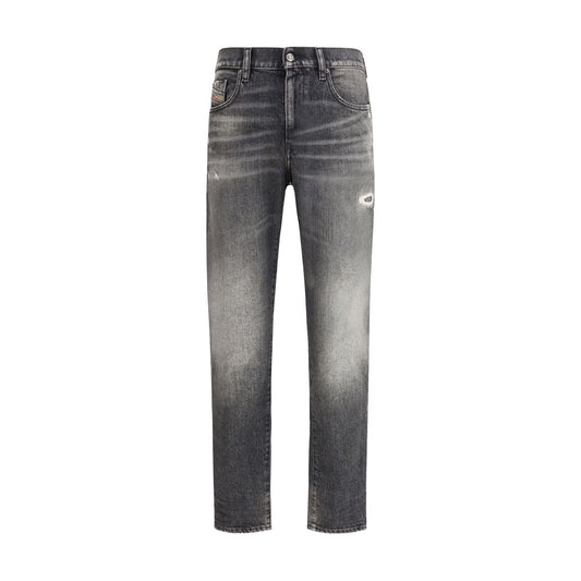Diesel Gray Cotton Relaxed Fit Jeans Diesel