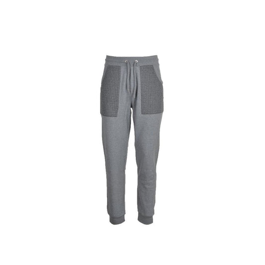 Bikkembergs Gray Cotton Joggers Workout Pants