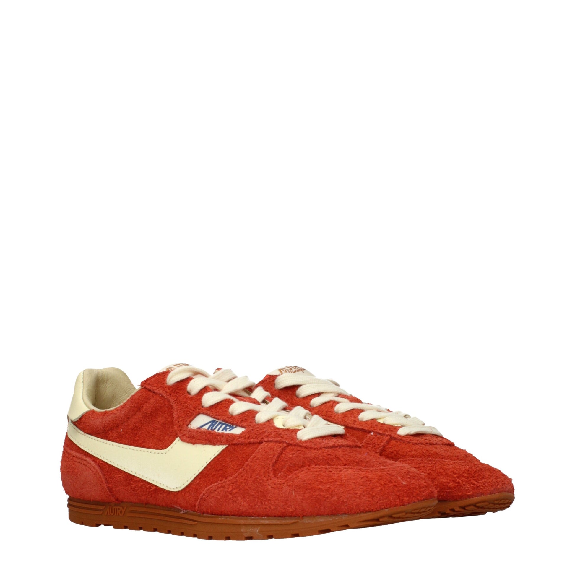Autry Orange Leather Sneakers Autry