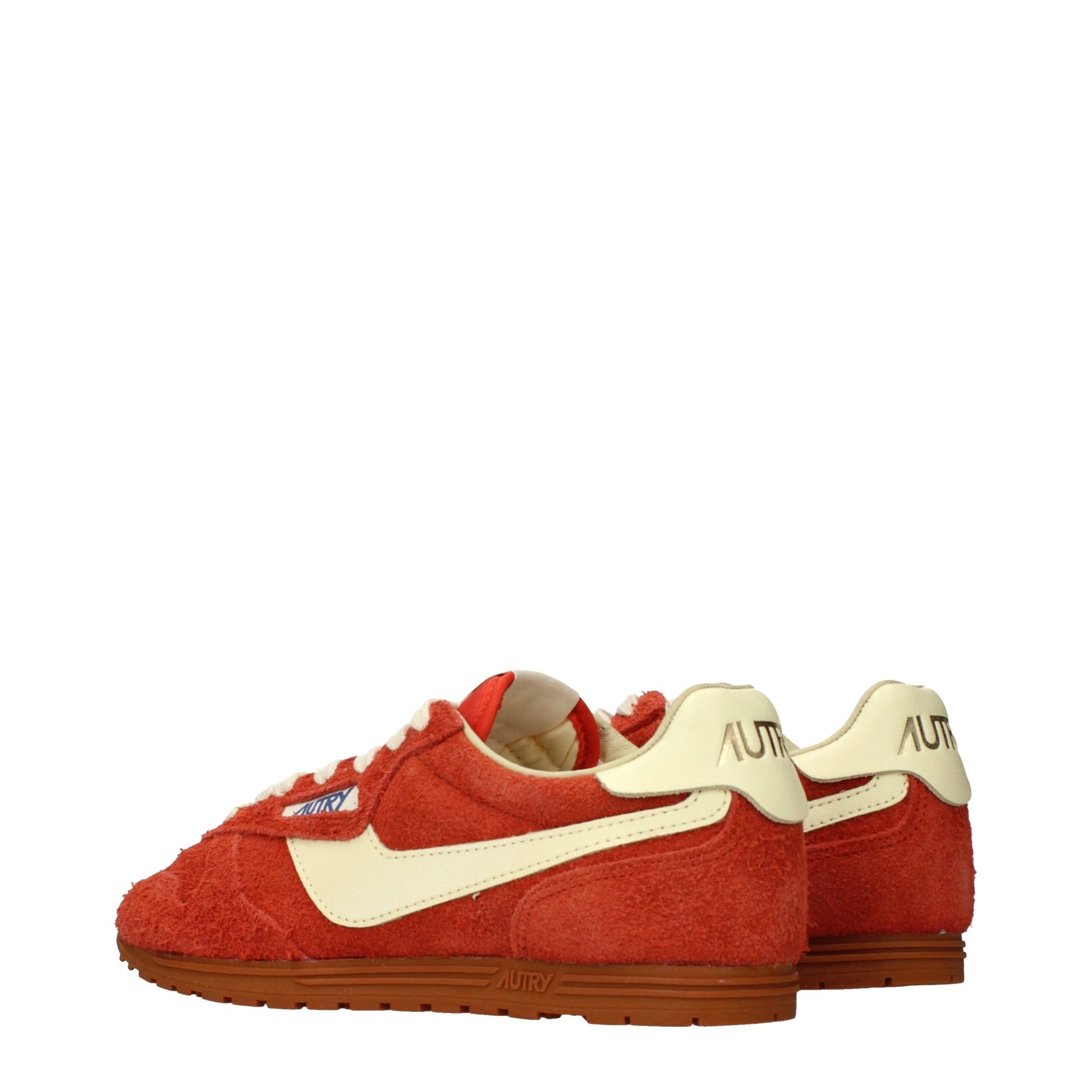 Autry Orange Leather Sneakers Autry