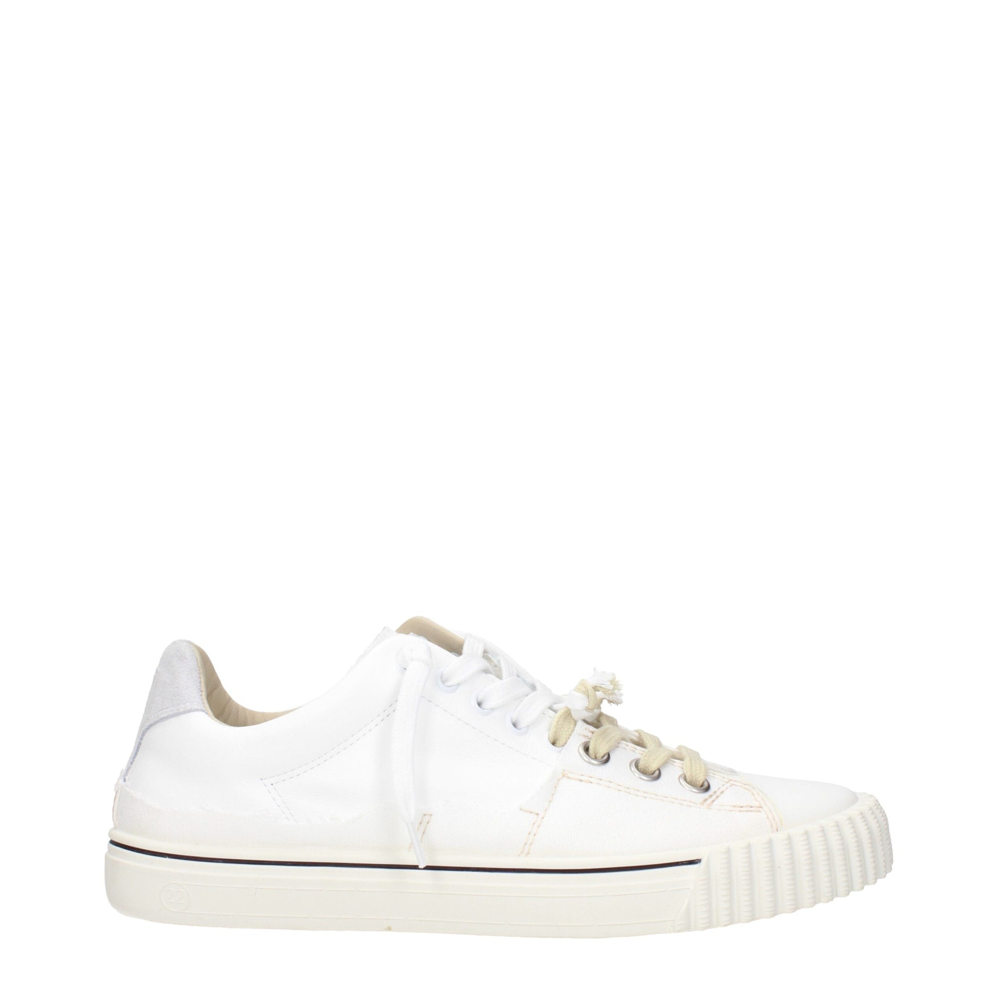 Maison Margiela White Leather Low Top Sneakers Maison Margiela