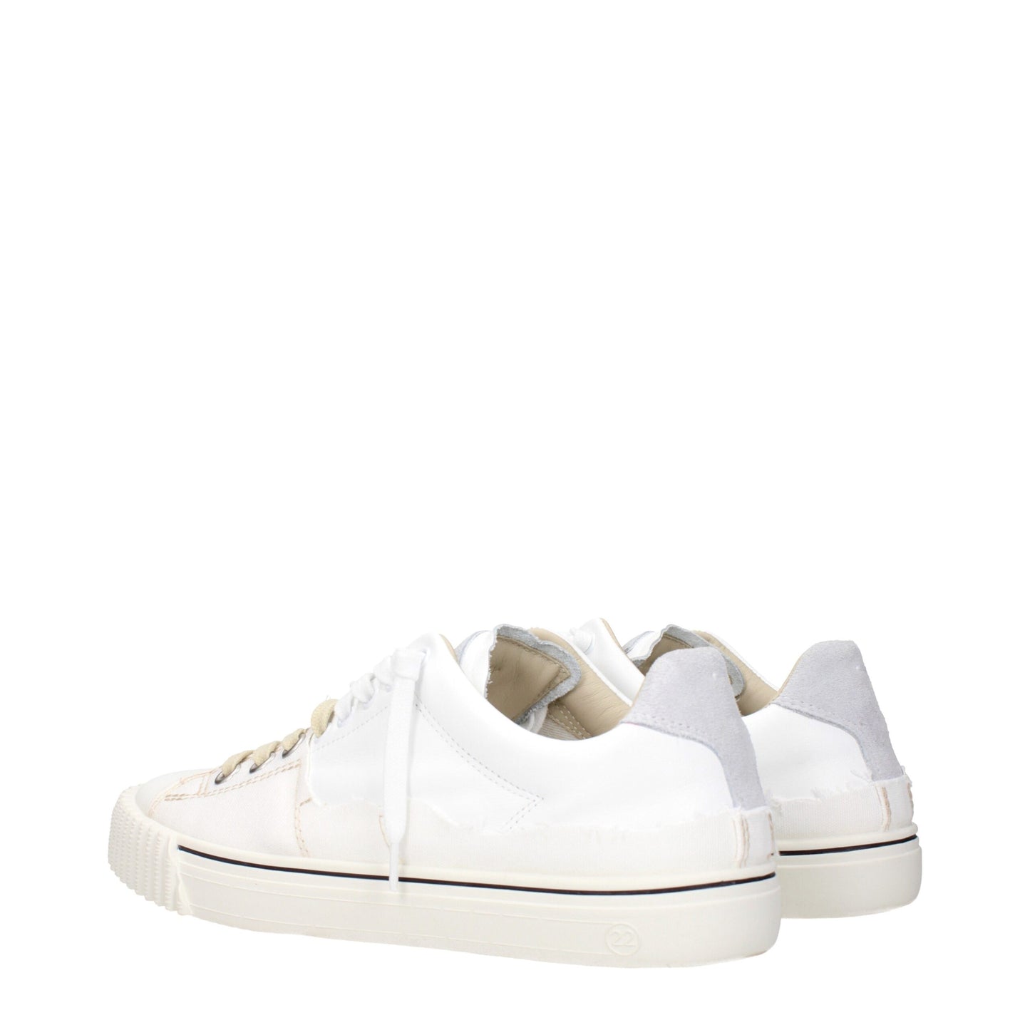 Maison Margiela White Leather Low Top Sneakers Maison Margiela