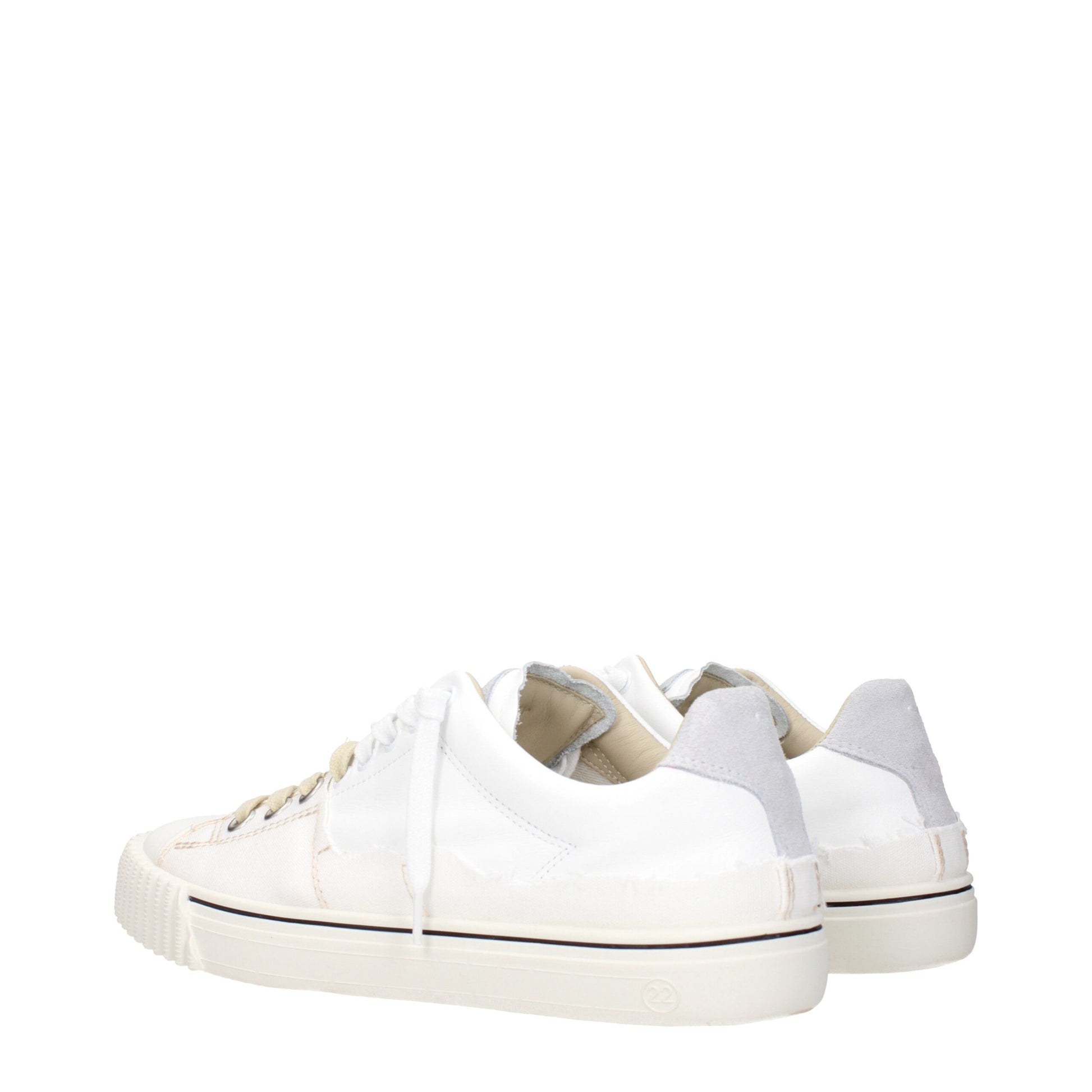 Maison Margiela White Leather Low Top Sneakers Maison Margiela