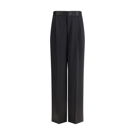 SA SU PHI Black Silk Casual Pants SA SU PHI