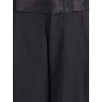 SA SU PHI Black Silk Casual Pants SA SU PHI
