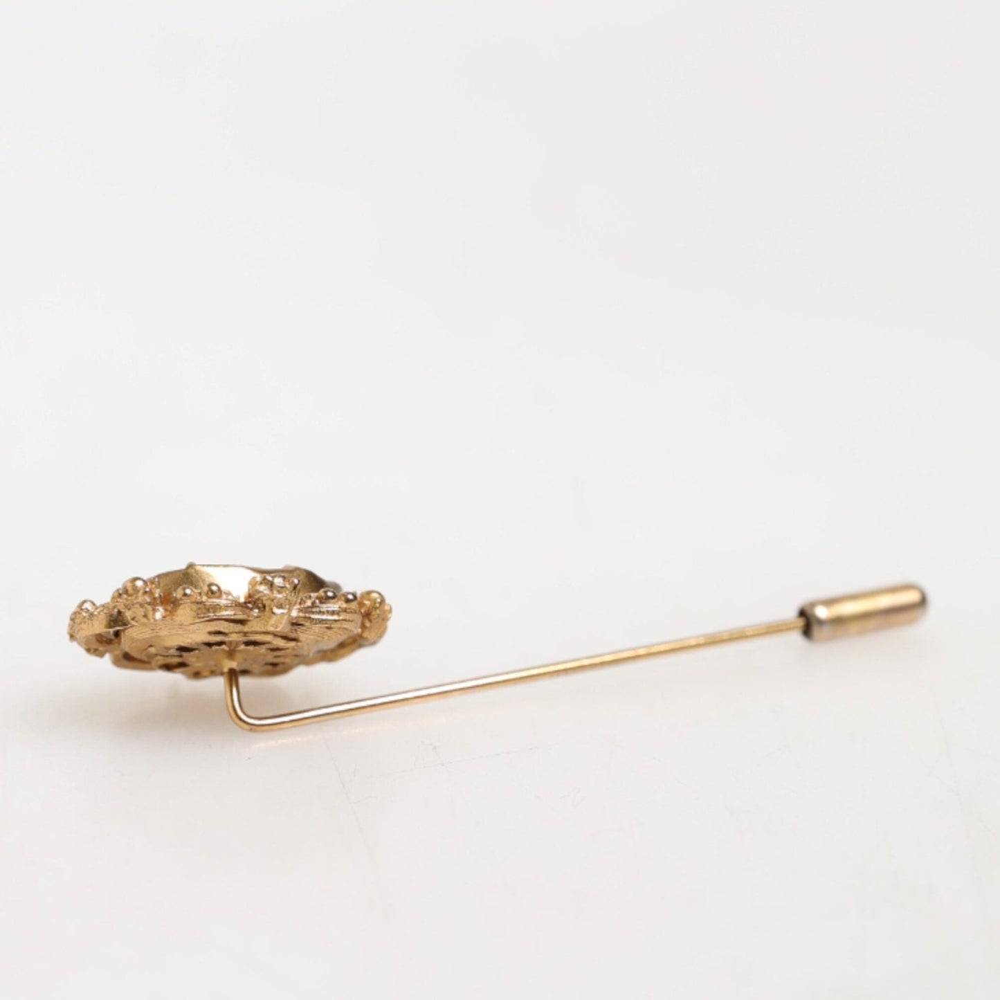 Dolce & Gabbana Gold Tone Green Stone Antique Men Accessory Brooch Pin Dolce & Gabbana