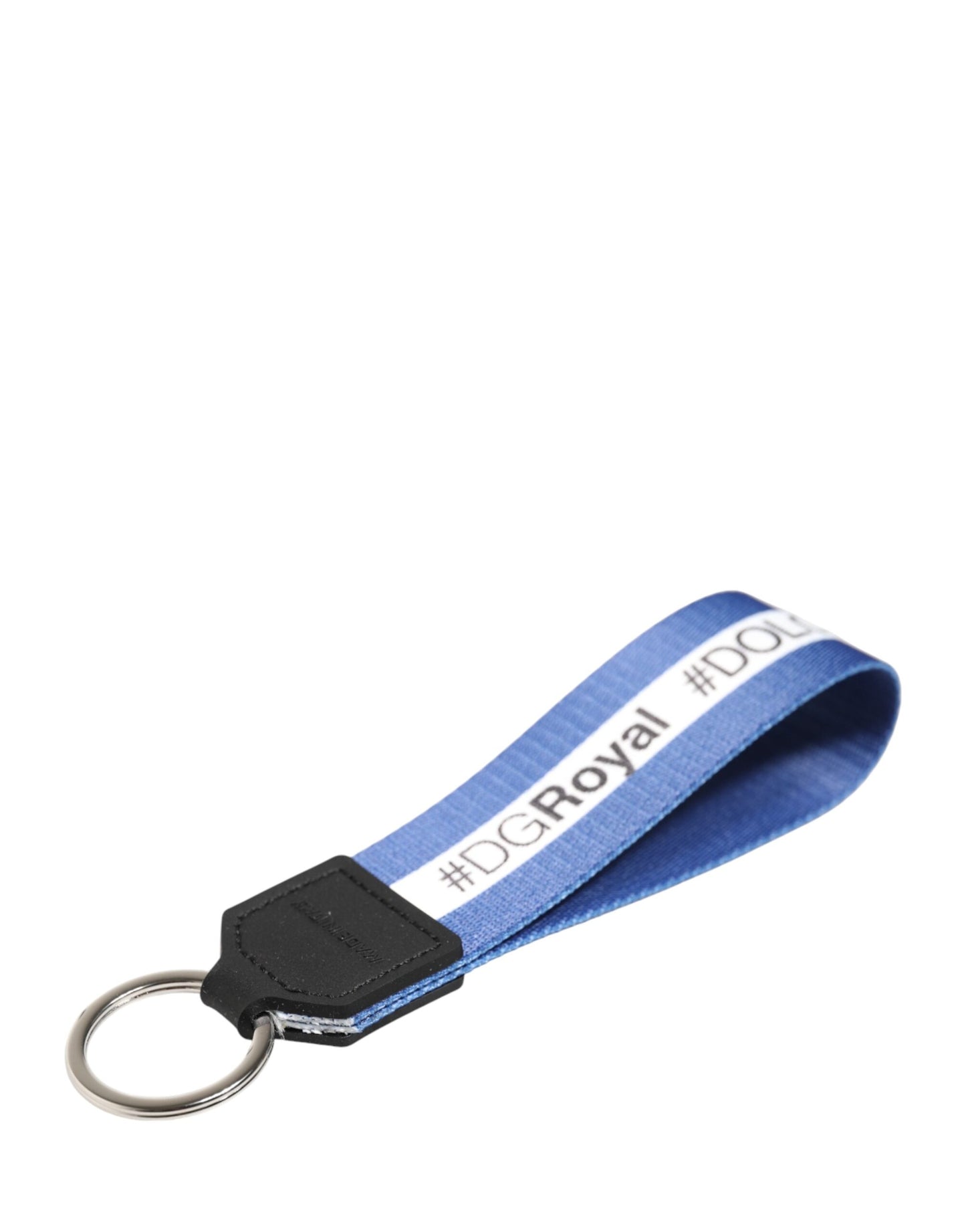 Dolce & Gabbana White Blue Logo Polyester PVC Holder Keychain Keyring Dolce & Gabbana