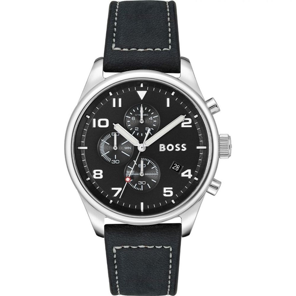 Hugo Boss Black Leather Dress Watch Hugo Boss