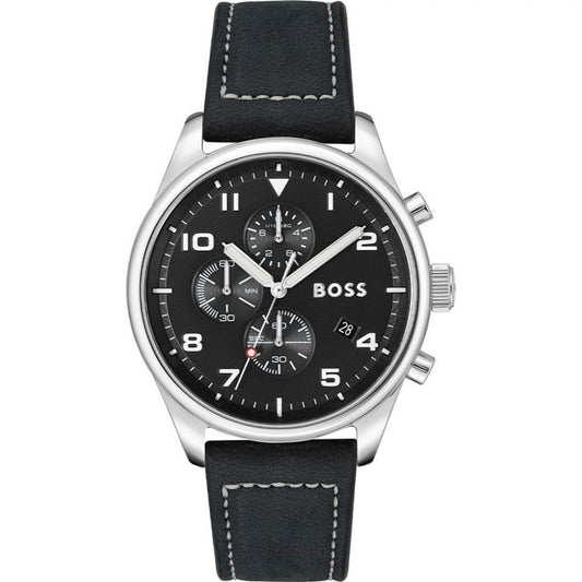 Hugo Boss Black Leather Dress Watch Hugo Boss