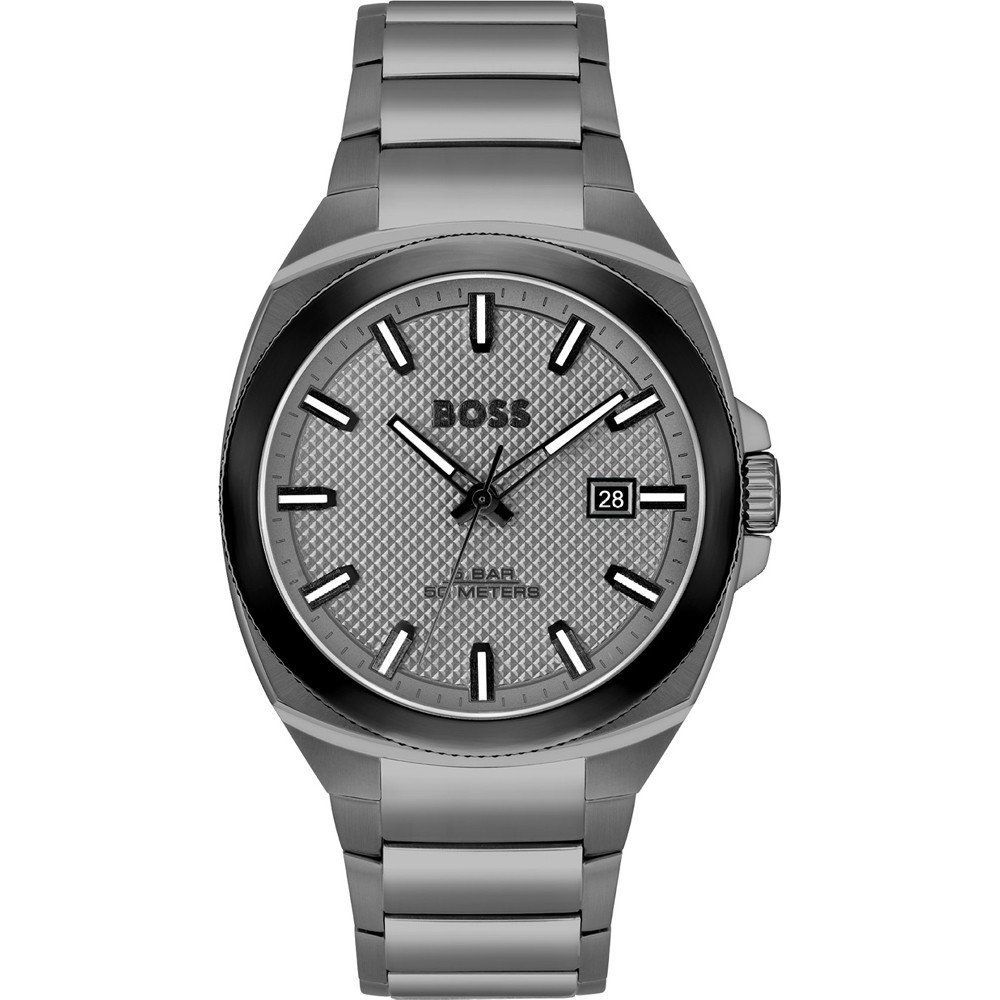 Hugo Boss Gray Stainless Steel Dress Watch Hugo Boss