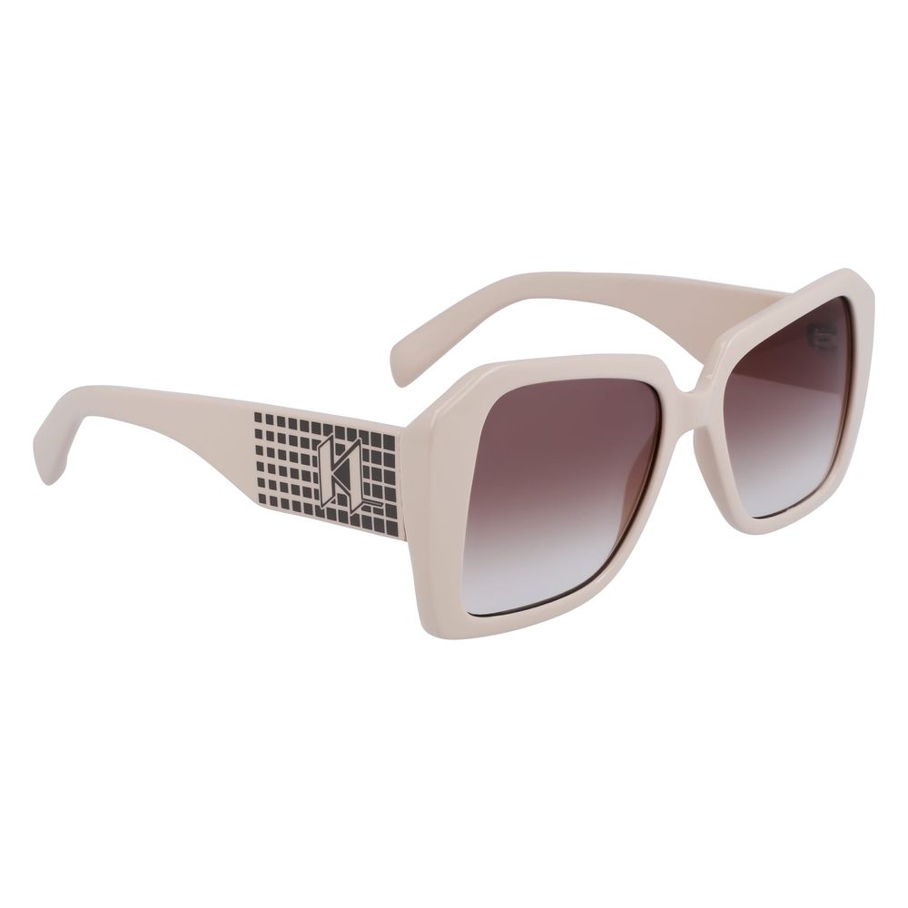 Karl Lagerfeld White Injected Sunglasses Karl Lagerfeld