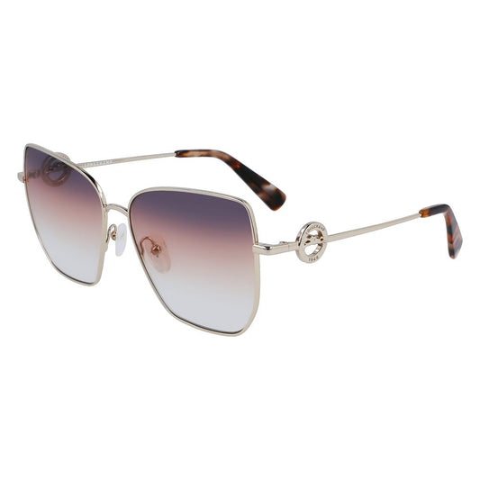 Longchamp Gold Metal Sunglasses Longchamp