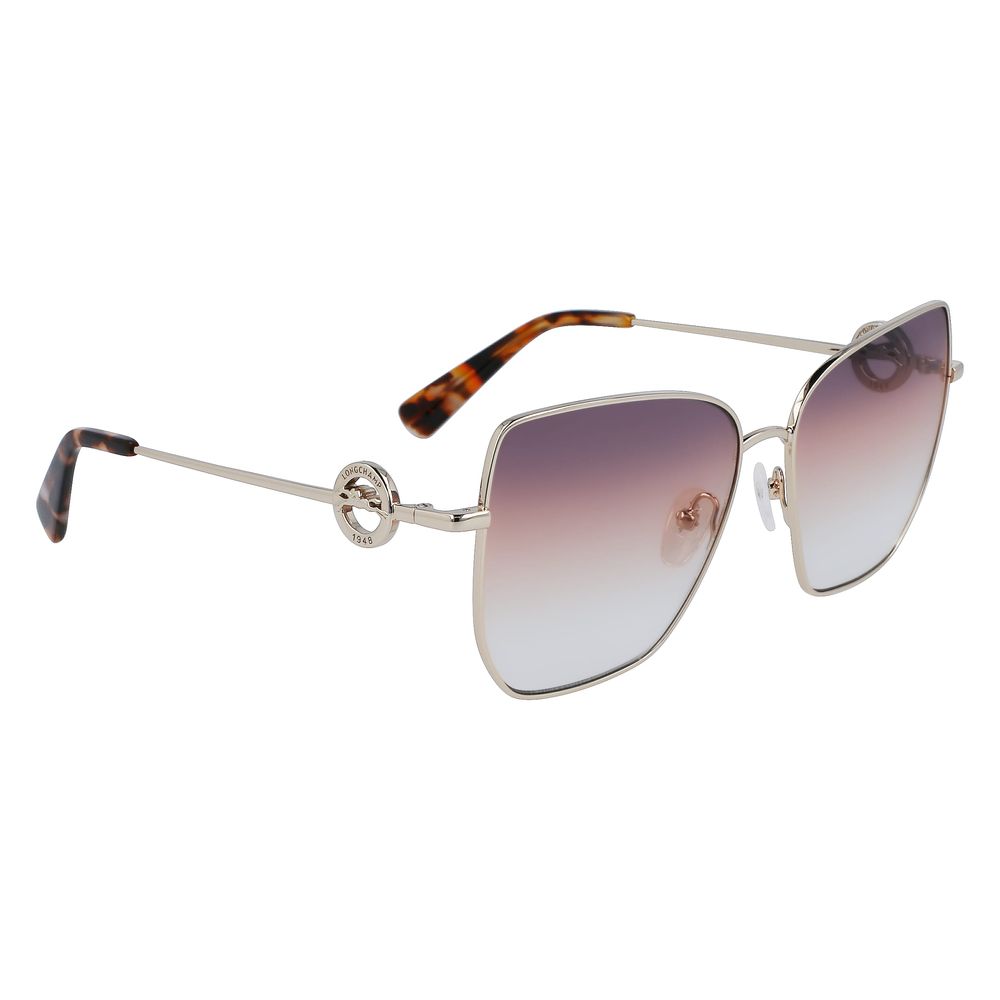 Longchamp Gold Metal Sunglasses Longchamp