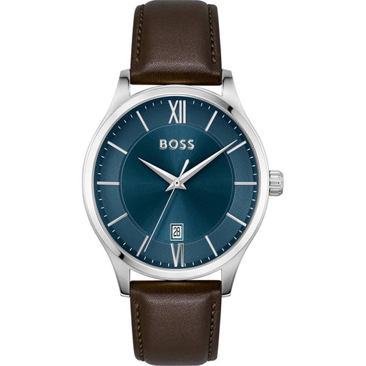 Hugo Boss Brown Leather Dress Watch Hugo Boss