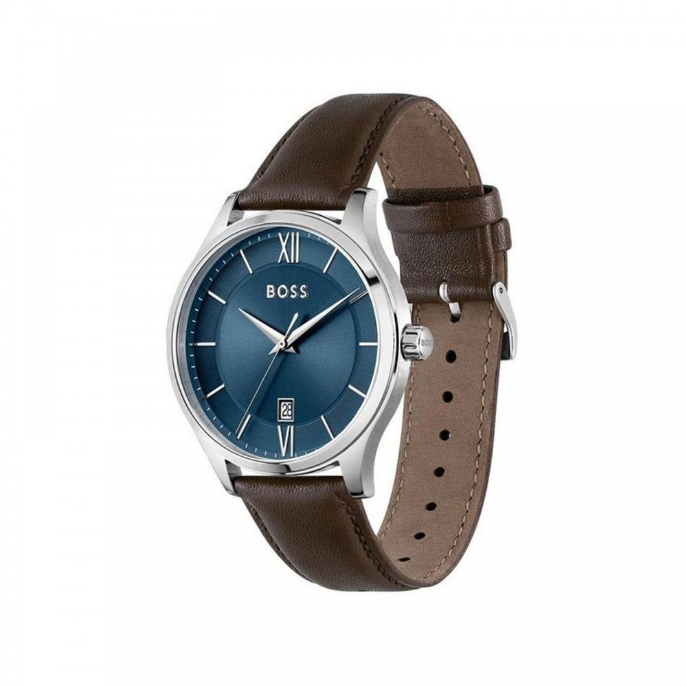 Hugo Boss Brown Leather Dress Watch Hugo Boss