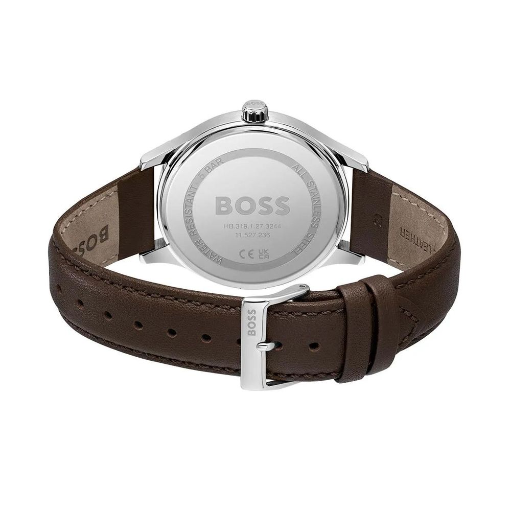 Hugo Boss Brown Leather Dress Watch Hugo Boss