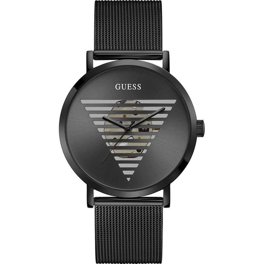 Guess Black Stainless Steel Dress Watch Guess