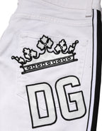 Dolce & Gabbana White Cotton Stretch Skinny Men Denim Jeans