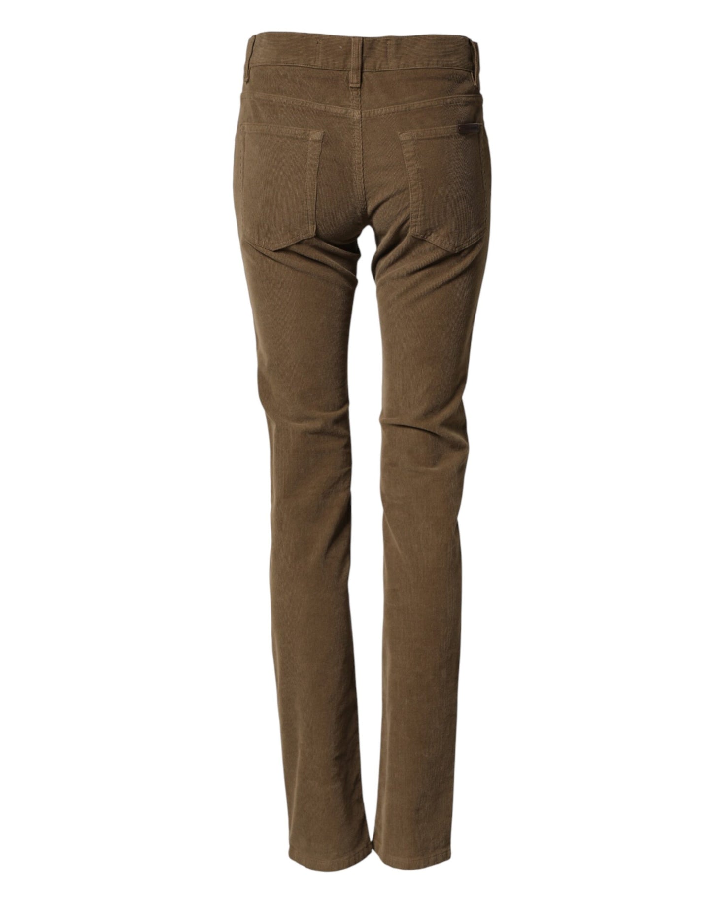Dolce & Gabbana Brown Cotton Stretch Skinny Men Denim Jeans Dolce & Gabbana