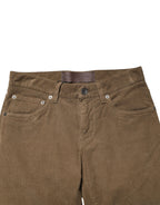 Dolce & Gabbana Brown Cotton Stretch Skinny Men Denim Jeans
