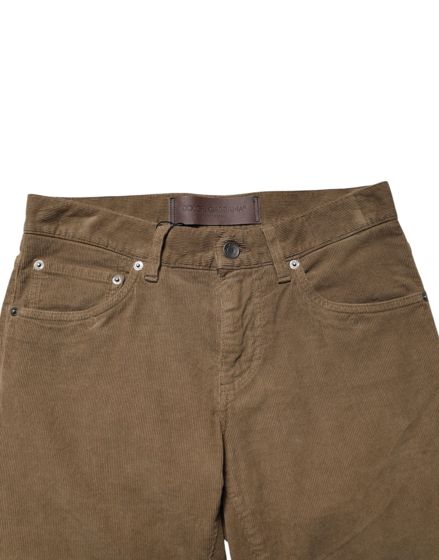 Dolce & Gabbana Brown Cotton Stretch Skinny Men Denim Jeans Dolce & Gabbana