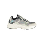 Fila Grigio polyurethane women's sneaker with breathable mesh and sporty design, featuring white and gray accents.