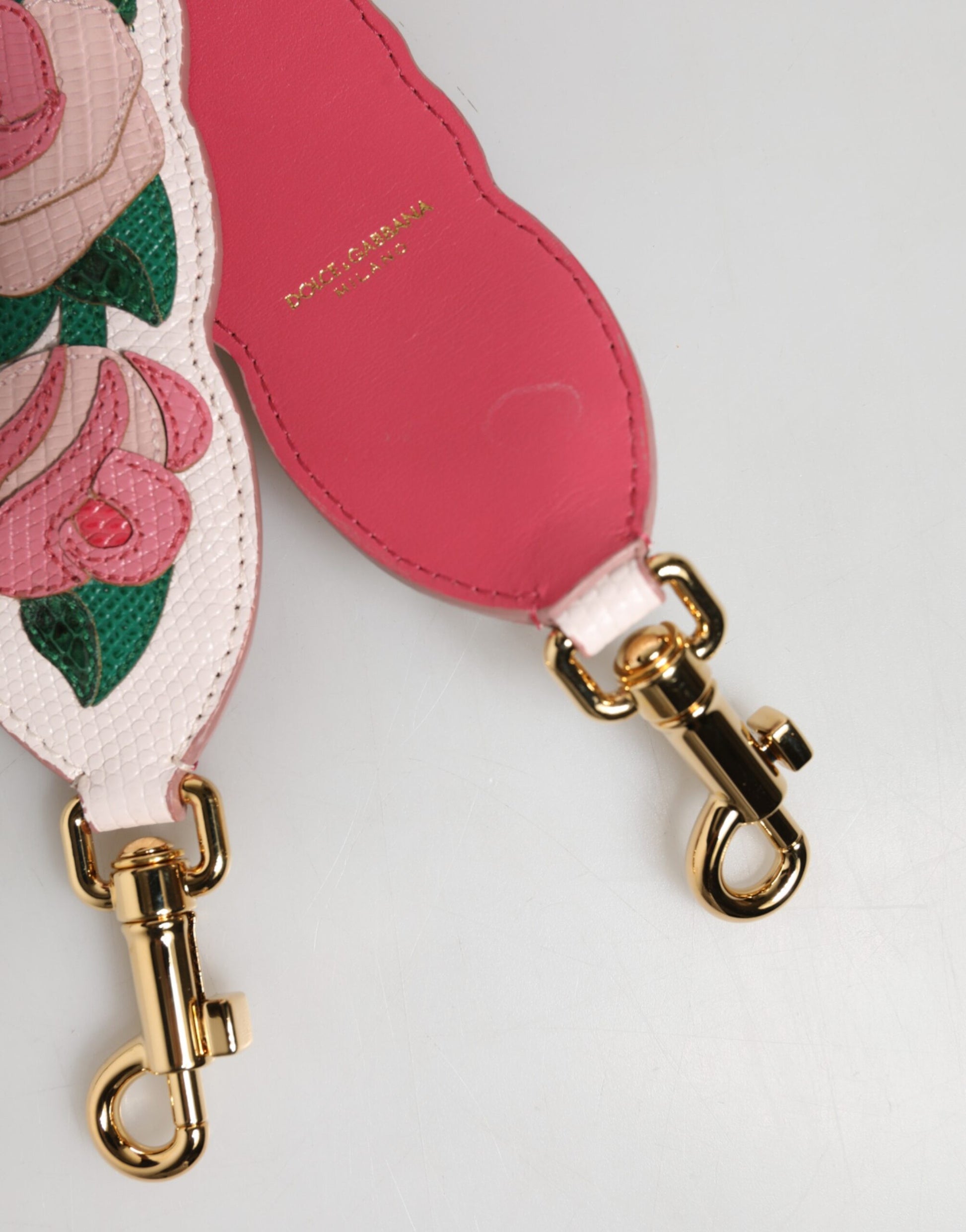 Dolce & Gabbana Strap White Floral Calf Leather Bag Accessory Shoulder Dolce & Gabbana