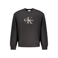 Black Calvin Klein men's cotton sweatshirt with a classic crewneck and subtle logo detail.