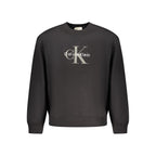 Black Calvin Klein men's cotton sweatshirt with a classic crewneck and subtle logo detail.