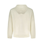 Calvin Klein white cotton men's hoodie with front pocket and drawstring hood, casual and comfortable everyday wear.