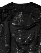 Dolce & Gabbana Black Embellished Short Sleeve Sheath Dress - Eljoys Fashion 