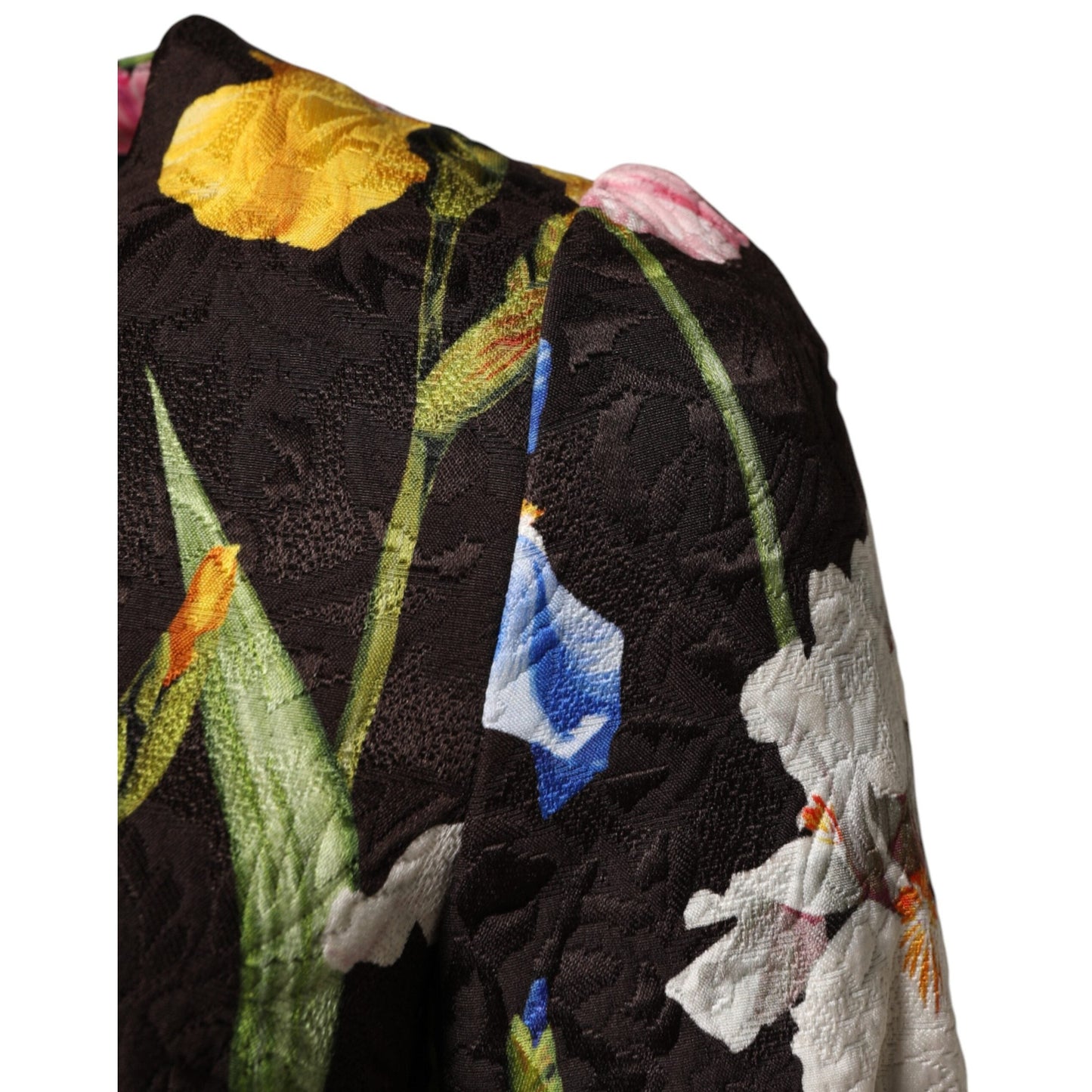 Dolce & Gabbana Black Floral Brocade A-line Mini Dress Dolce & Gabbana