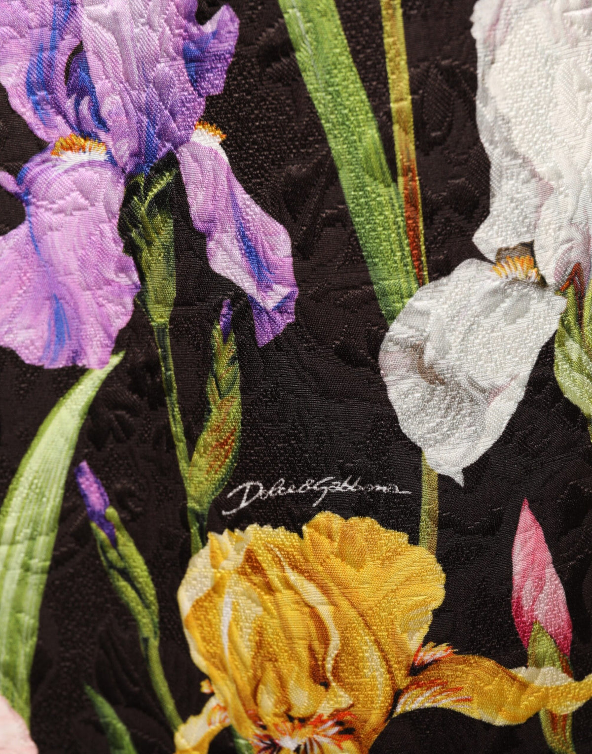 Dolce & Gabbana Black Floral Brocade A-line Mini Dress - Eljoys Fashion 
