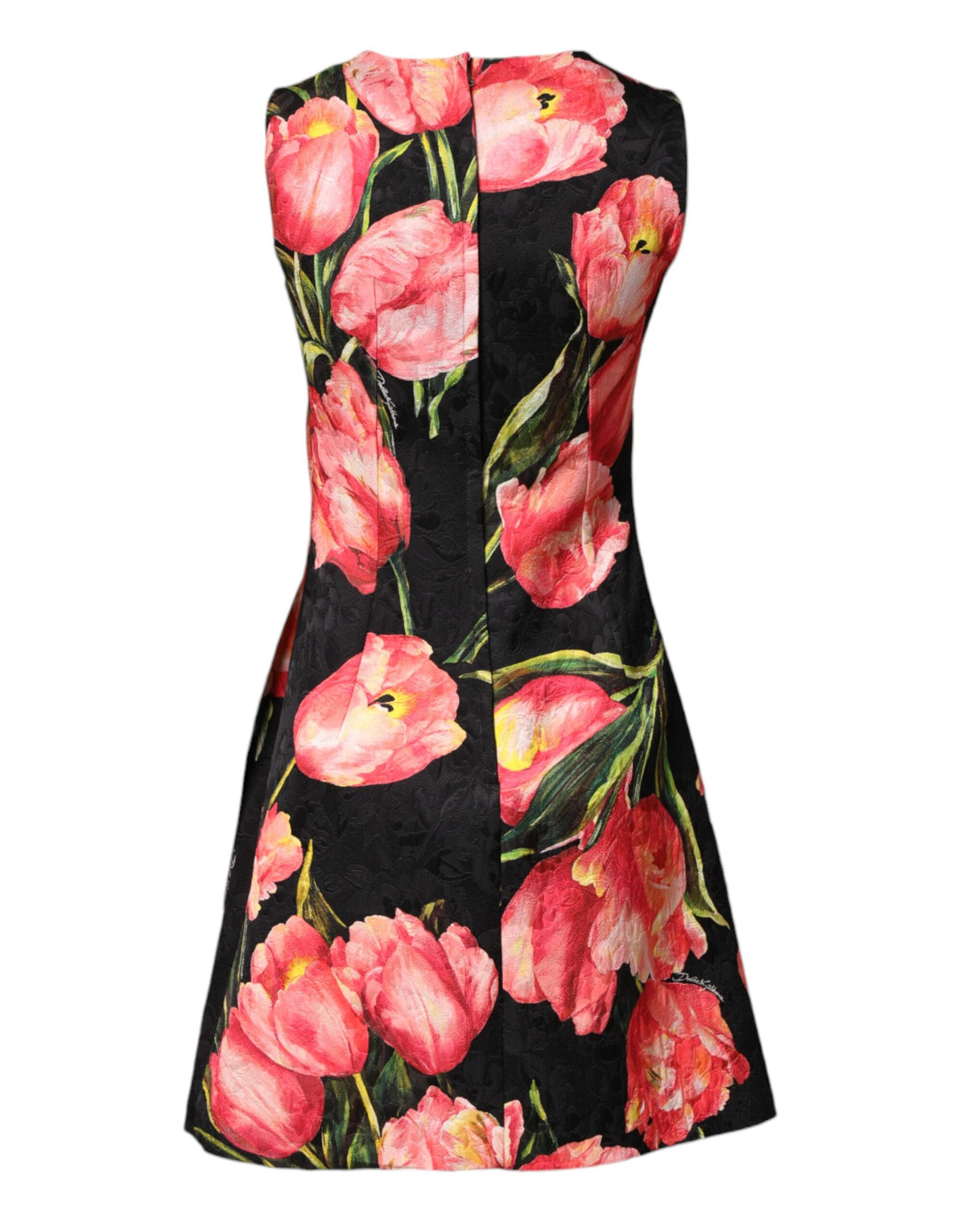 Dolce & Gabbana Black Floral Print Viscose A-line Mini  Dress - Eljoys Fashion 