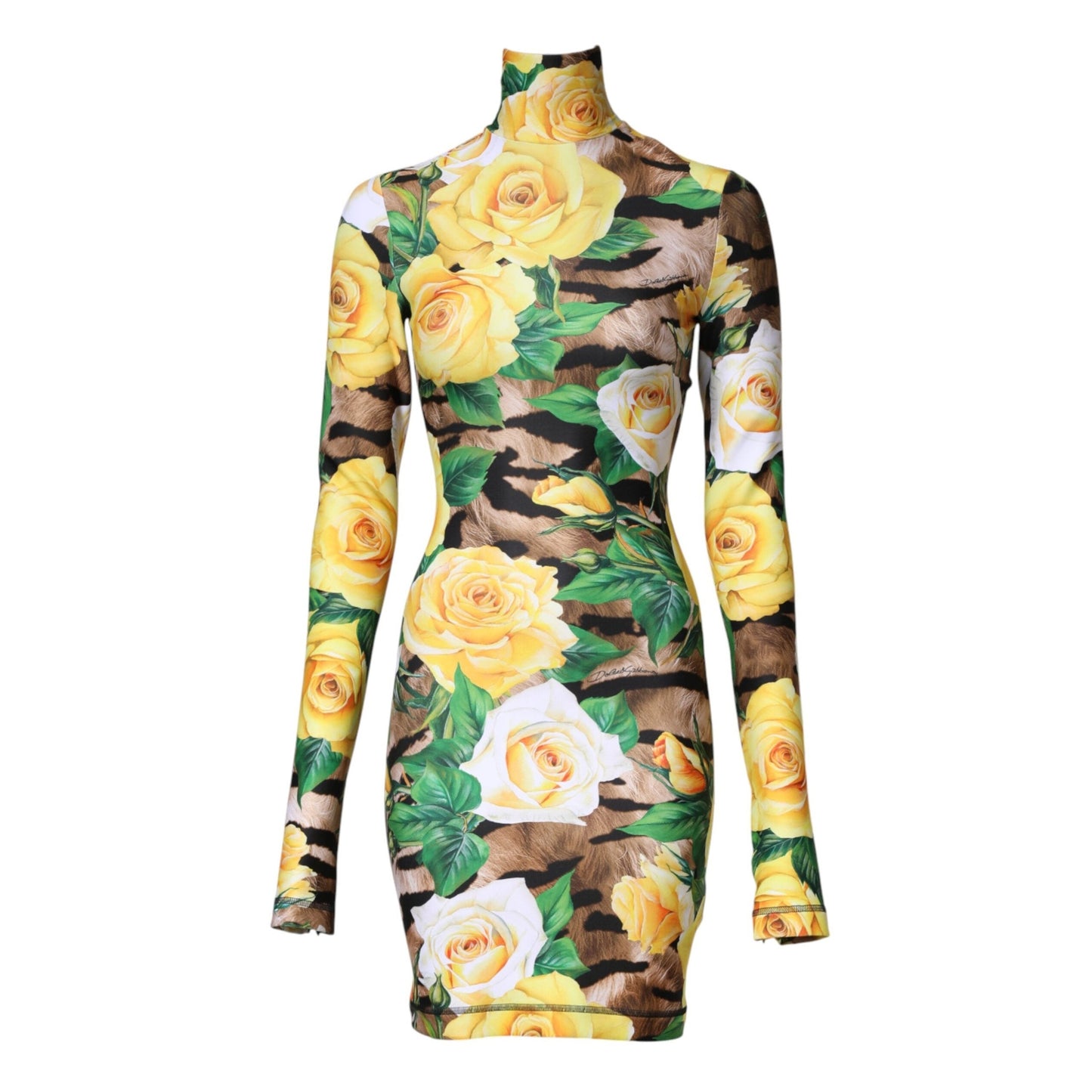Dolce & Gabbana Multicolor Floral Print Sheath Mini Dress Dolce & Gabbana